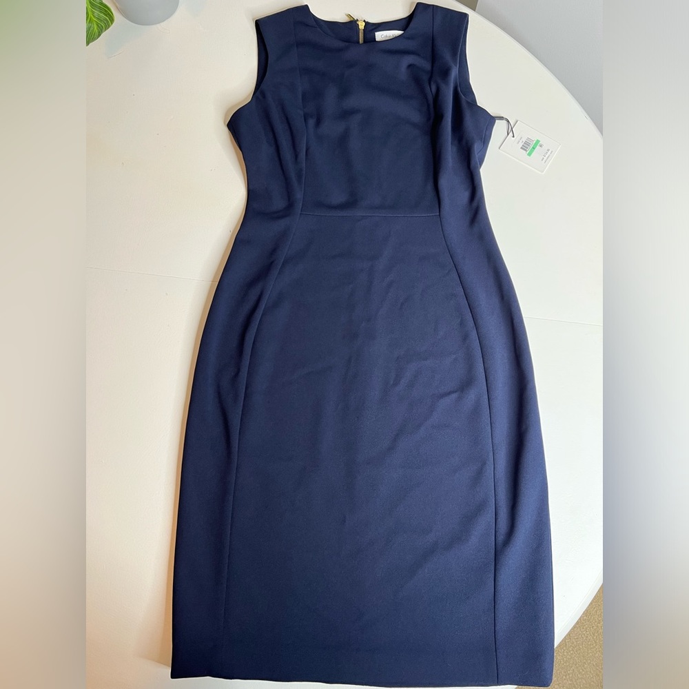 Calvin Klein Navy Blue Sleeveless Dress